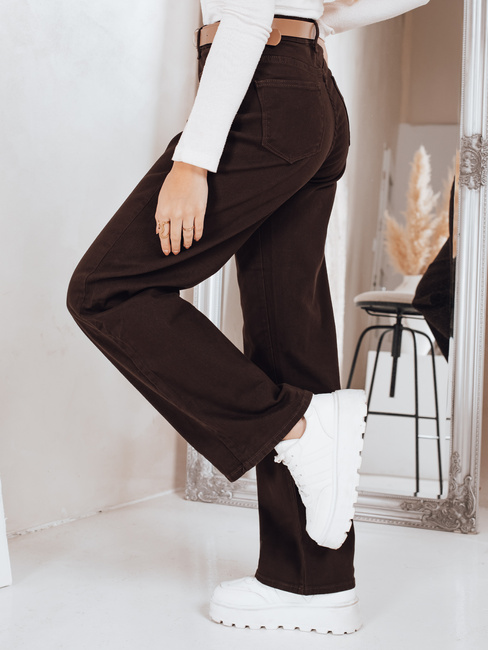 Jeasny dasmkie wide leg brązowe Dstreet UY2842
