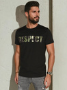 T-shirt męski z nadrukiem czarny Dstreet RX5667