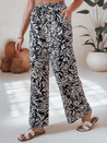 Spodnie damskie materiałowe wide leg TROPICAL SUN granatowe Dstreet UY2632