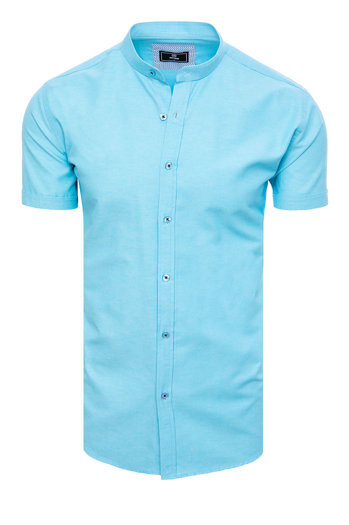 Koszula męska z krótkim rękawem błękitna Dstreet KX1000