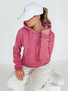 Bluza damska BASIC z kapturem fuksja BY1394