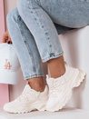Sneakersy damskie na grubszej podeszwie SOFTLACE beżowy Dstreet ZY0655