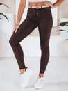 Jeansy damskie push up brązowe Dstreet UY2774