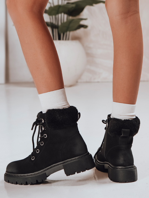 Trapery damskie ocieplane czarne Dstreet ZY1292