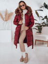 Kurtka zimowa damska pikowana z futerkiem STYLEBELLA czerwona Dstreet TY5008