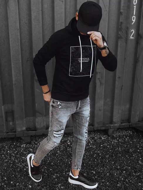 Bluza męska czarna Dstreet BX5467