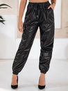 Spodnie damskie skórzane joggery MAGIR czarne Dstreet UY1683
