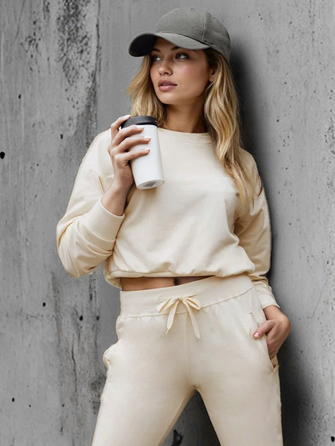 Bluza damska klasyczna kremowa Dstreet BY1530