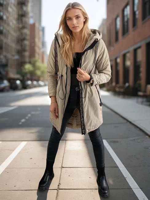 Kurtka przejściowa damska parka VERONI beżowa Dstreet TY3213