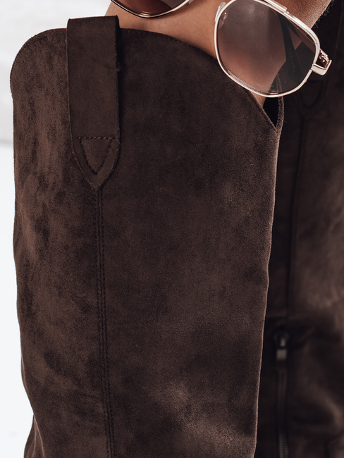 Kowbojki damskie zamszowe brązowe Dstreet ZY1147