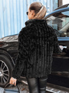 Kurtka damska futrzana z kapturem czarna Dstreet TY5276