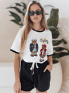 T-shirt damski oversize z haftem CLASSY TEDDY biały Dstreet RY2844
