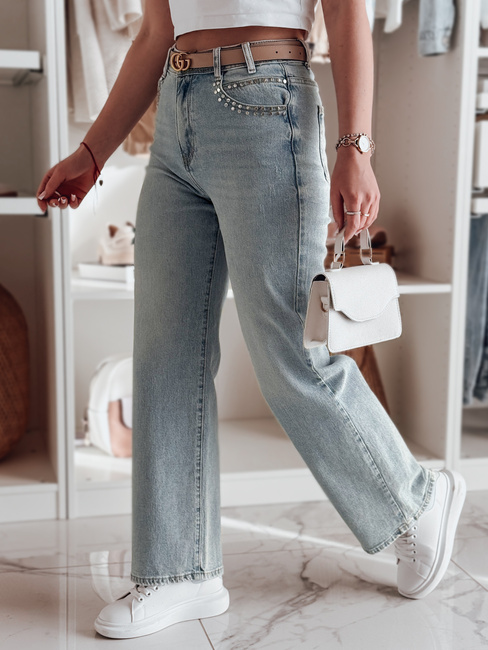 Spodnie damskie jeansowe baggy MODNEVIS niebieskie Dstreet UY2498