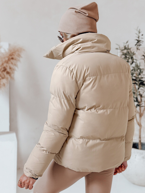 Kurtka zimowa damska pikowana LARO jasnobeżowa Dstreet TY4703