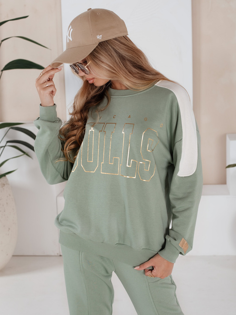 Komplet dresowy damski BULLS jasnozielony Dstreet AY0899
