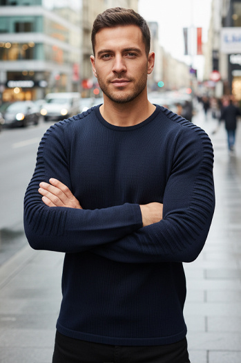 Sweter męski granatowy WX2297z