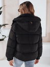 Kurtka zimowa damska pikowana z kapturem czarna Dstreet TY5064