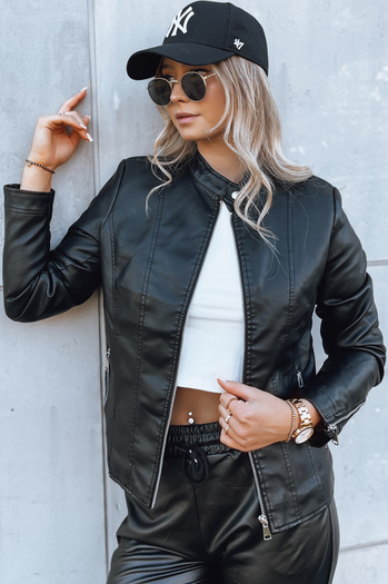 Kurtka skórzana damska TRENDY FUSION czarna Dstreet TY3896