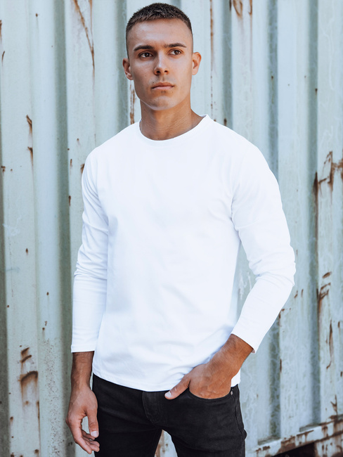 Longsleeve męski biały Dstreet LX0579