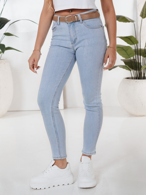 Damskie jeansy skinny BLUEVIBE niebieskie Dstreet UY2679