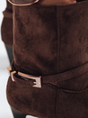 Botki damskie zamszowe brązowe Dstreet ZY1207