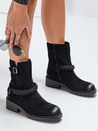 Botki damskie zamszowe czarne Dstreet ZY1032