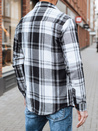 Koszula męska flanelowa w kratę czarno-biała Dstreet DX2675