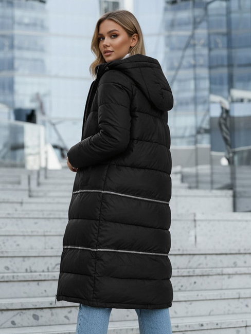 Kurtka damska zimowa długa czarna Dstreet TY5151