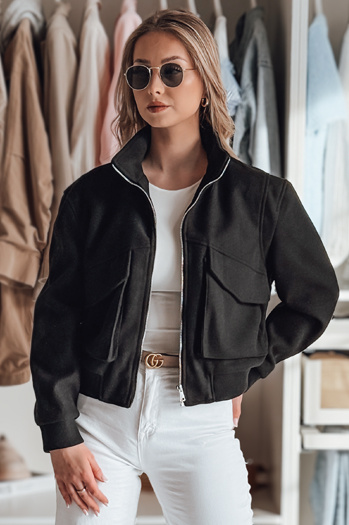 Kurtka damska przejściowa bomberka oversize LUMINA czarna Dstreet TY4791