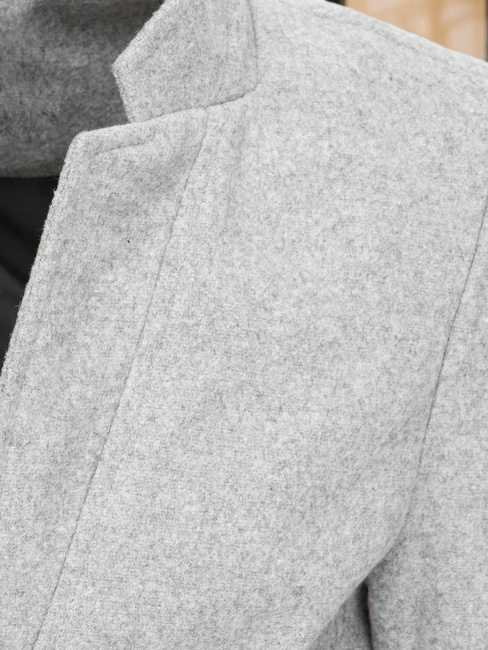 Płaszcz męski jednorzędowy szary Dstreet CX0428