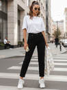 Jeansy damskie mom fit z wysokim stanem czarne Dstreet UY2876
