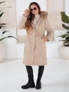 Kurtka zimowa damska parka z futerkiem beżowa Dstreet TY5112