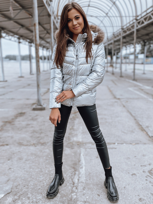 Kurtka damska NELLY srebrna Dstreet TY2273