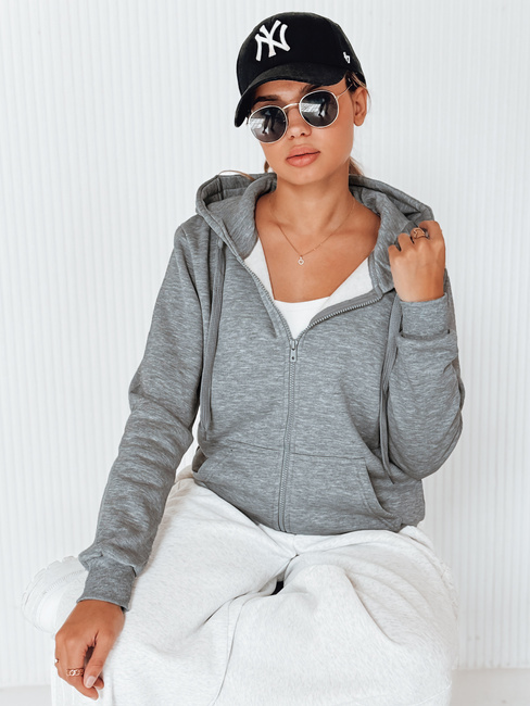 Bluza damska rozpinana z kapturem antracytowa Dstreet BY0232