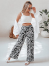 Spodnie damskie materiałowe wide leg TROPICAL SUN czarne Dstreet UY2634