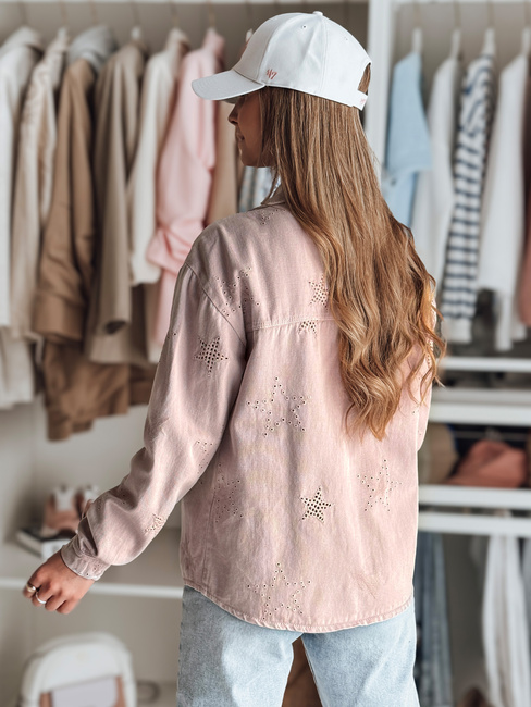 Kurtka damska przejściowa one size w gwiazki STRASHINE różowa Dstreet TY4844