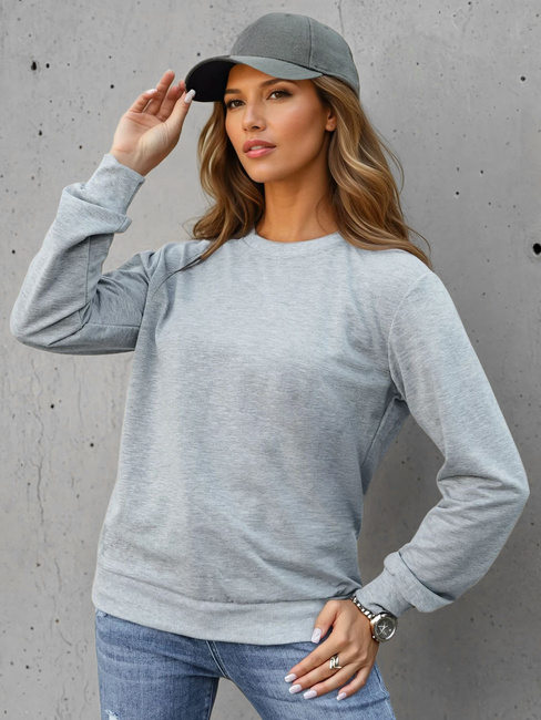 Bluza damska klasyczna jasnoszara Dstreet BY1544