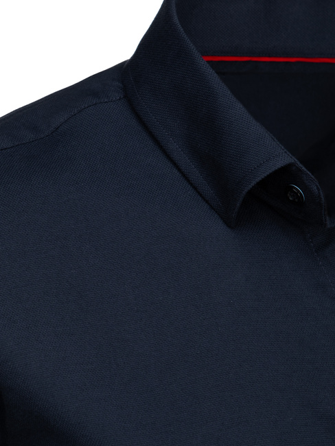 Koszula męska SLIM FIT elegancka gładka granatowa Dstreet DX2600