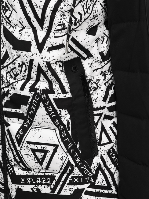 Kurtka męska zimowa pikowana z kapturem czarna Dstreet TX5131