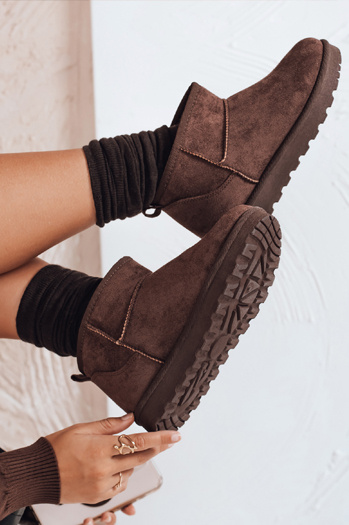 Śniegowce damskie zamszowe brązowe Dstreet ZY1041