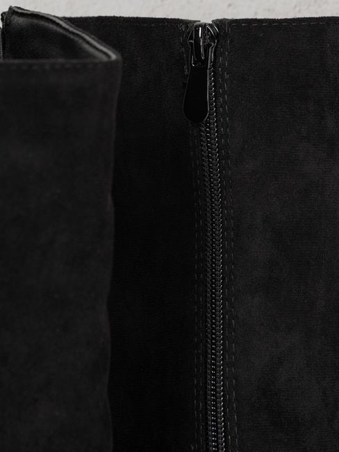 Kozaki damskie zamszowe czarne Dstreet ZY1337