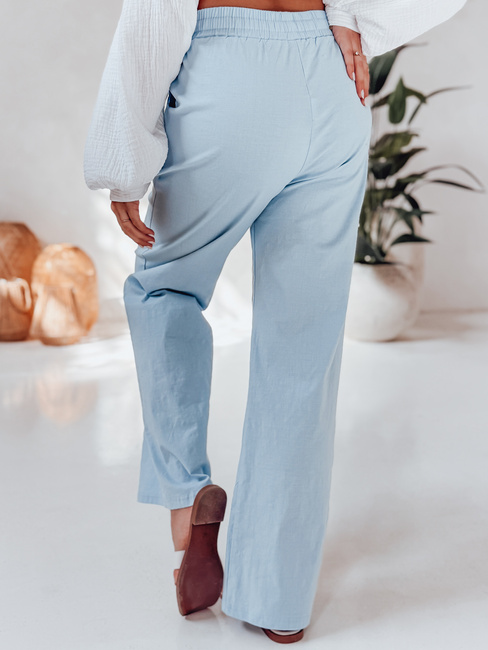 Spodnie damskie casualowe wide leg BOHO DAY jasnoniebieskie Dstreet UY2651