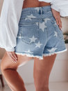 Spodenki damskie jeansowe w gwiazdki MOONSTAR niebieskie Dstreet SY0471