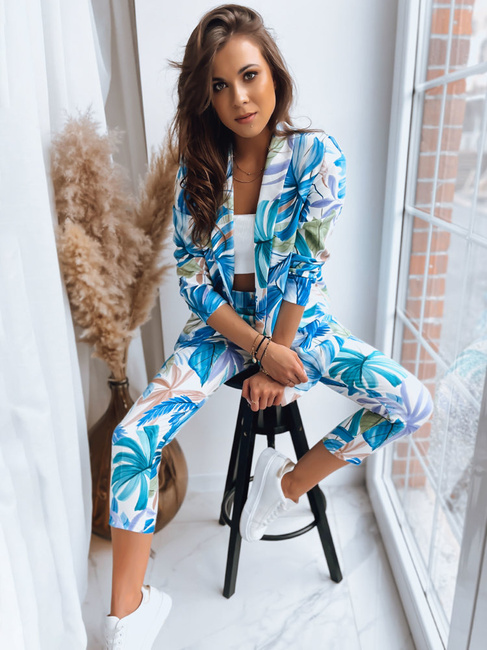 Spodnie damskie FLOWER GARDEN zielone Dstreet UY1473