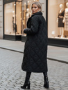 Płaszcz damski pikowany długi TRENDIFY czarny Dstreet TY4378z