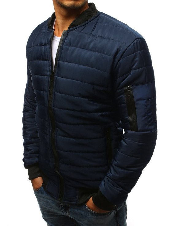 Kurtka męska pikowana bomber jacket granatowa TX2205