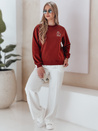 Bluza damska oversize z haftem CHERSOFT ceglana Dstreet BY1398