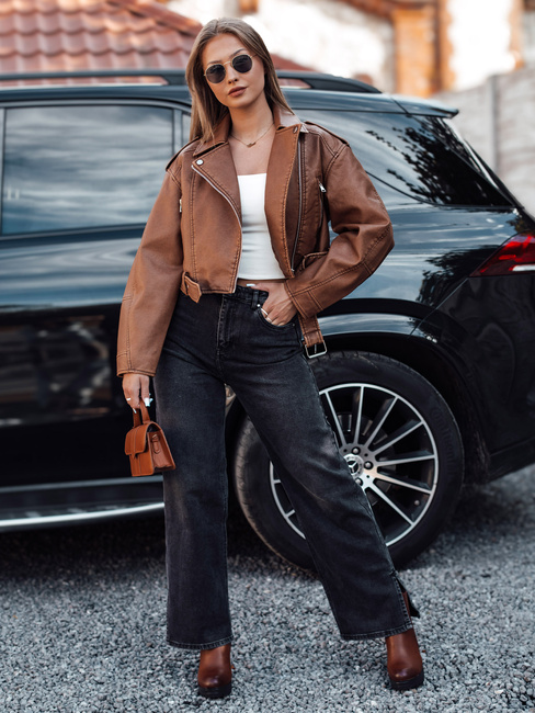 Spodnie damskie JEANDII jeansowe baggy z przetarciami czarne Dstreet UY2209