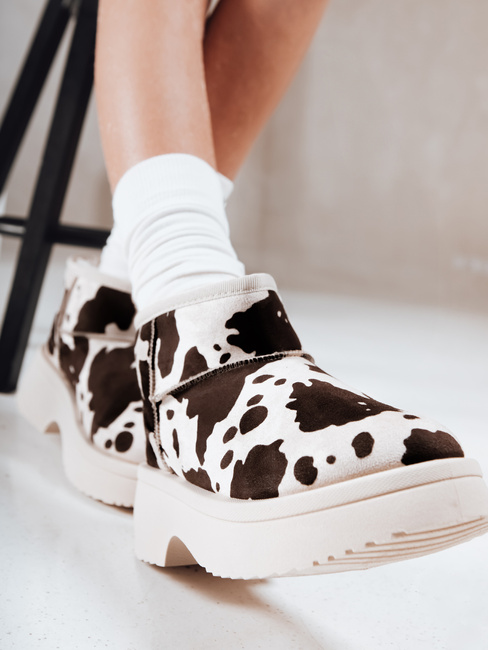 Śniegowce damskie na grubej podeszwie w łaty Dstreet ZY1285