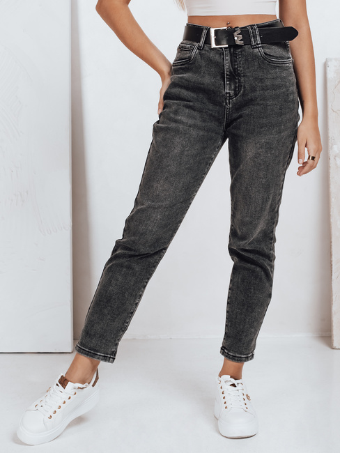 Jeansy damskie mom fit czarne Dstreet UY2740